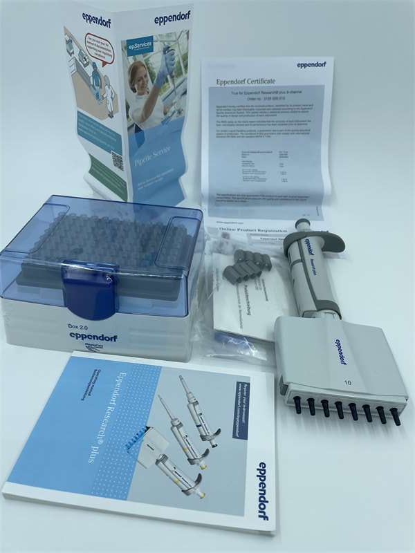 Eppendorf Research® plus, 8道移液器,10 – 100 µL, 黄色, 可调量程